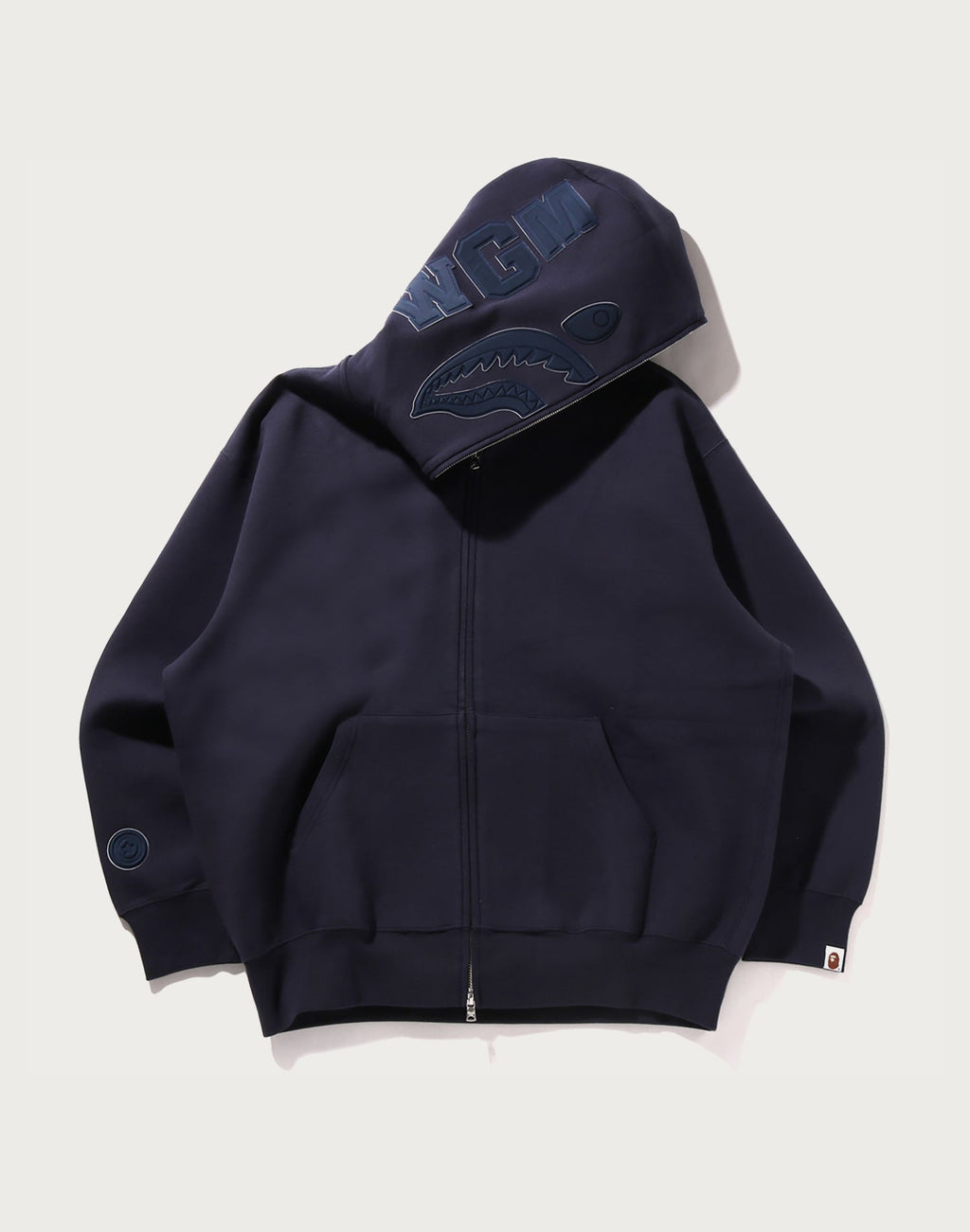 LINE CAMO INTERLOCK RELAXED FIT SHARK FULL ZIP HOODIE MENS