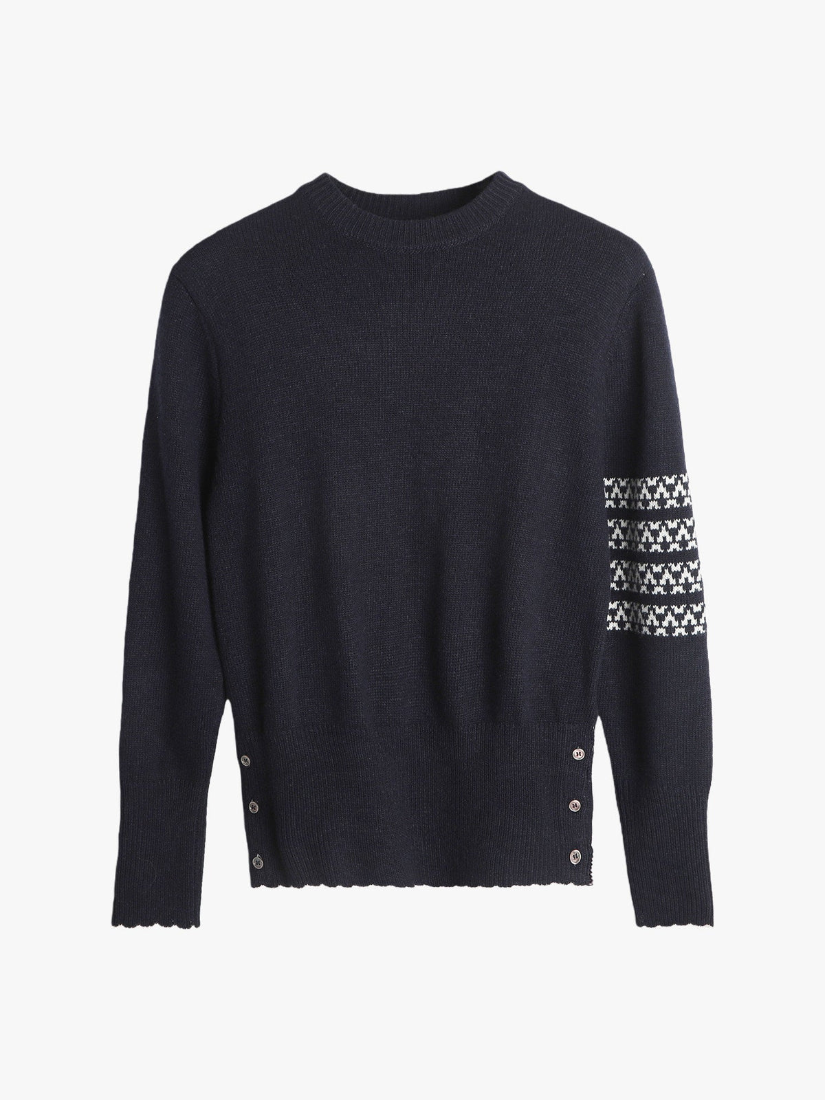 2026SS Men's Four-Stripe Crew Neck Knit Sweater | Thom Browne