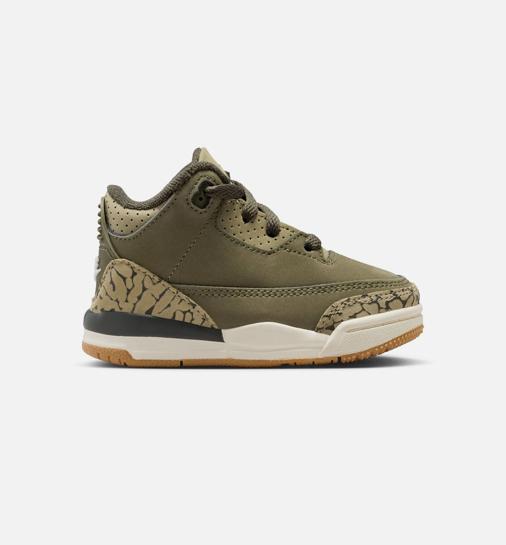 Air Jordan 3 Retro Medium Olive Infant/Toddler Lifestyle Shoes - Medium Olive/Sequoia/Neutral Olive/Sail