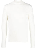 Courrèges ribbed-knit logo-patch jumper