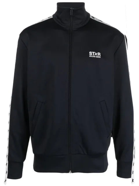 Golden Goose dark blue sweatshirt with white strip and contrasting blue stars