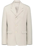 Prada triangle logo single-breasted blazer