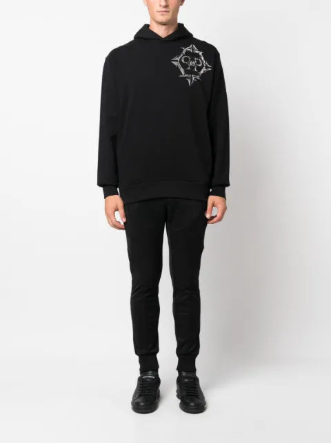Philipp Plein Chrome rhinestone-embellished hoodie