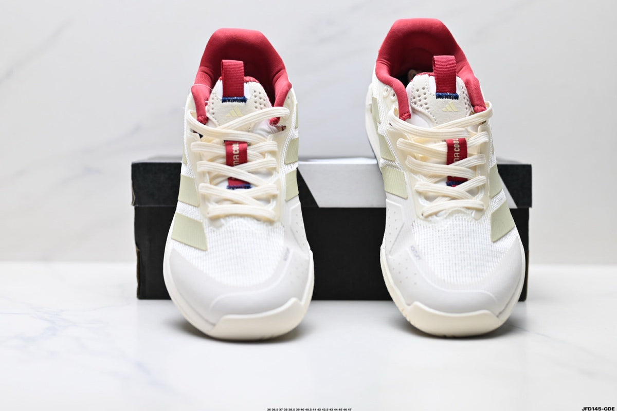 Adidas K81801650 Unisex Running Shoes | Versatile Daily Trainer - 2 Colorways incl. White/Black & Beige/Red