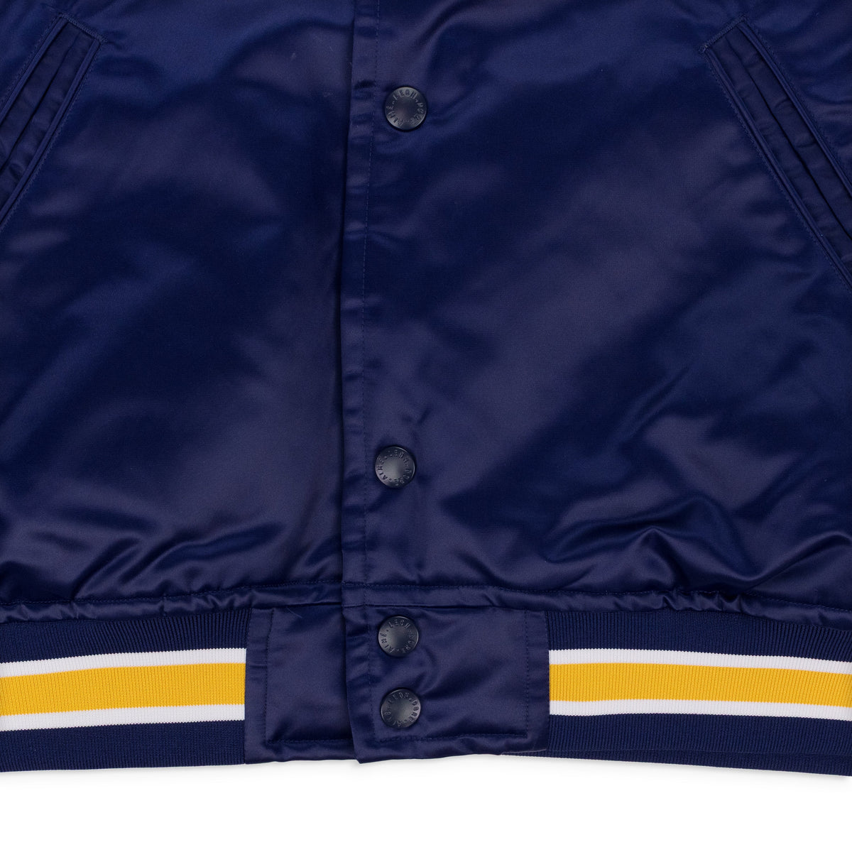 BLUE NEW BALANCE SATIN TEAM TRACK JACKET
