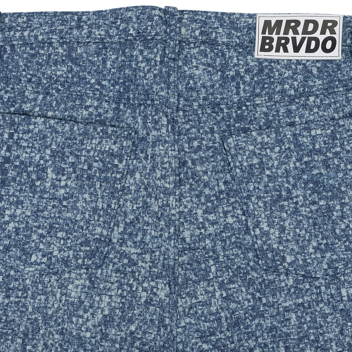 INDIGO RAISED WINDOW WOVEN PANTS