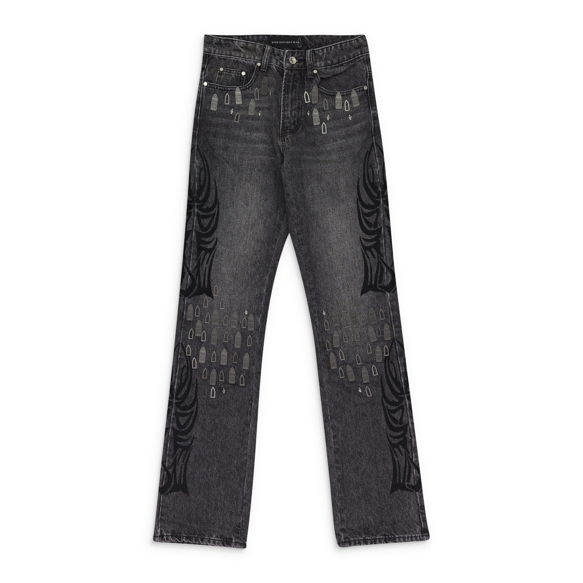 BLK CENTRALIZED HARDWARE STRAIGHT-FIT JEANS