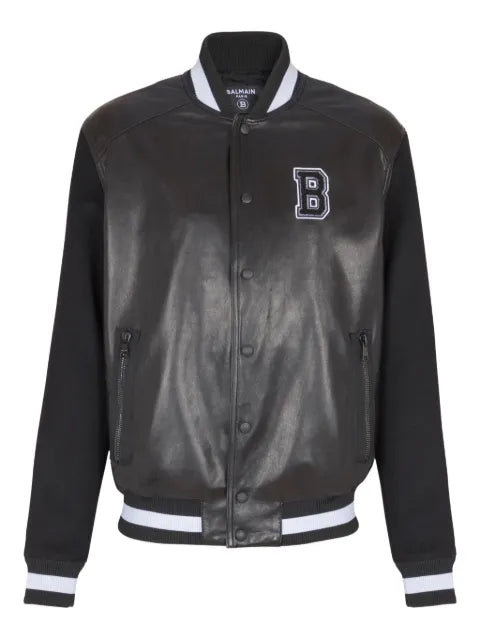 Balmain bomber jacket in leather