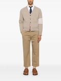 Thom Browne shetland wool 4-Bar relaxed fit V-neck cardigan