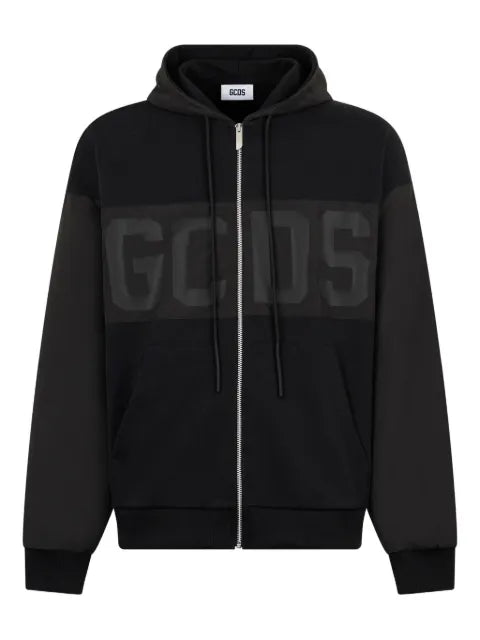GCDS logo zip-fastening hoodie