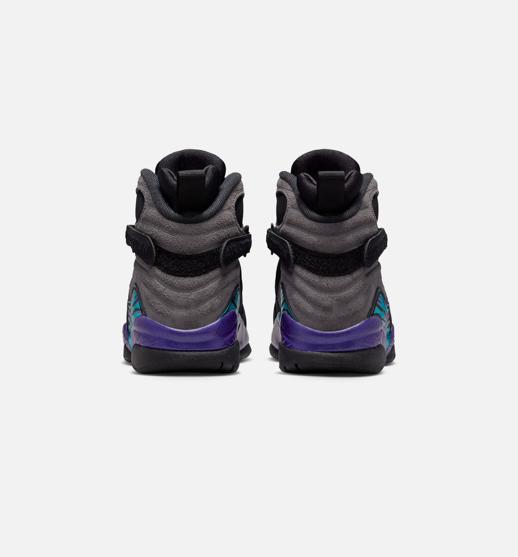 Air Jordan 8 Retro Aqua Kids' Shoes - Black/Aqua/Purple
