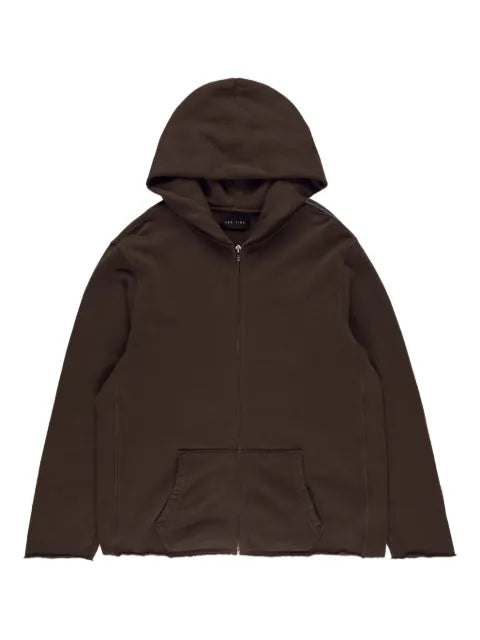 Les Tien raw-edge zip-up hoodie
