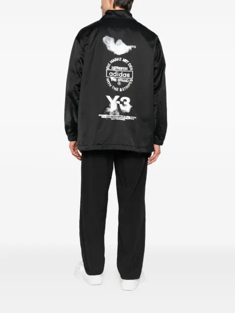 Y-3 logo-print shirt jacket