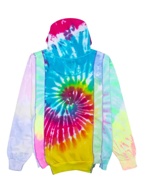 Needles tie-dye panelled hoodie