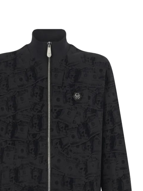 Philipp Plein dollar-print tracksuit jacket