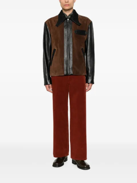 Marni leather jacket with crust front