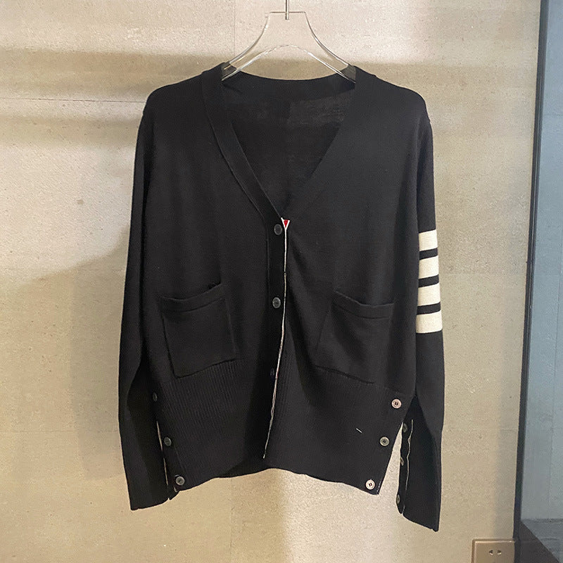 Thom Browne Classic Four-Bar Cardigan