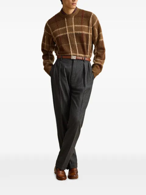 Ralph Lauren Purple Label plaid-pattern sweater