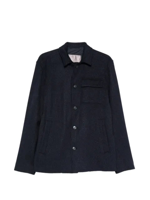 Herno chest flap-pocket button-up jacket