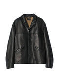 LEMAIRE single-breasted jacket in grained lambskin