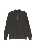 N.Peal ribbed half-zip jumper