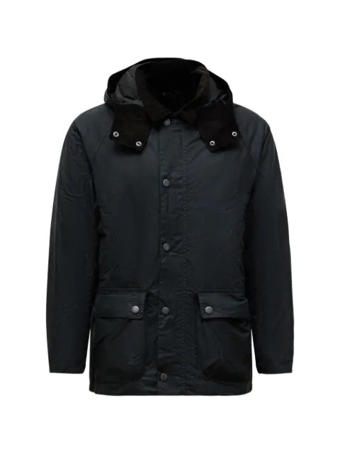 Barbour hooded corduroy-collar jacket