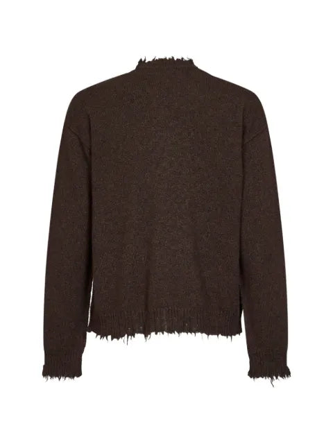 Uma Wang distressed-effect frayed-hem sweater