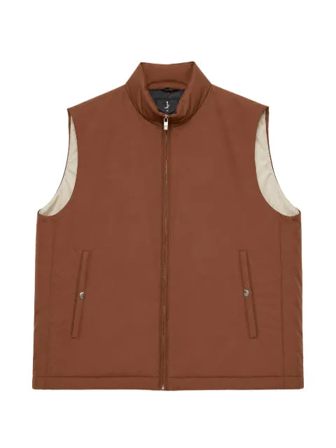 Tombolini logo-plaque zip-up gilet