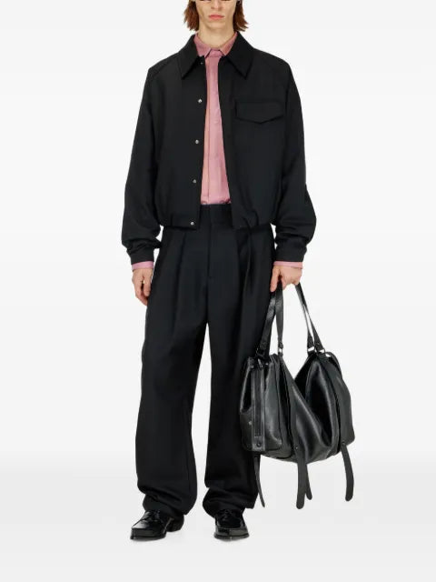 Diesel raglan-sleeve gathered bomber jacket