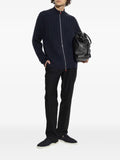 Kiton cable-knit zip-up cardigan