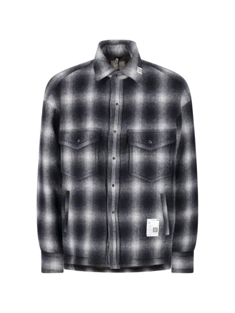 Maison MIHARA YASUHIRO stripe puffer shirt