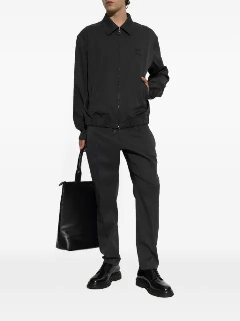 Dolce & Gabbana logo-patch zip-up jacket