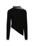 EGONlab. asymmetrical ribbed-knit sweater