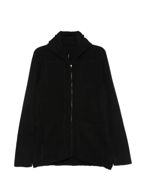 Masnada ribbed-knit zip-up hoodie sweater