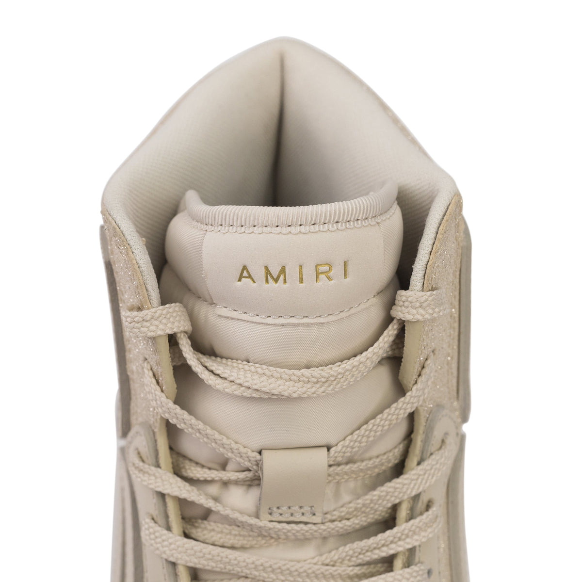 Beige Crystal Skel Top Hi Sneakers