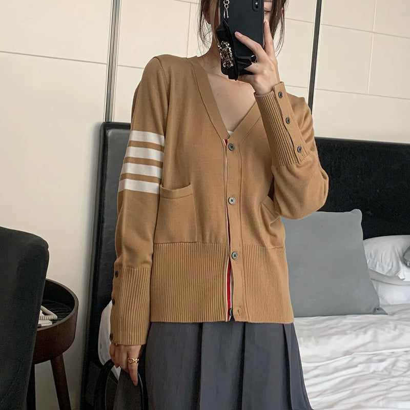Thom Browne Classic Four-Bar Cardigan