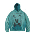 ERD 24SS Cracked Graphic Washed Hoodie - Blue