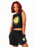 BLACK RENEE SMILEY TANK