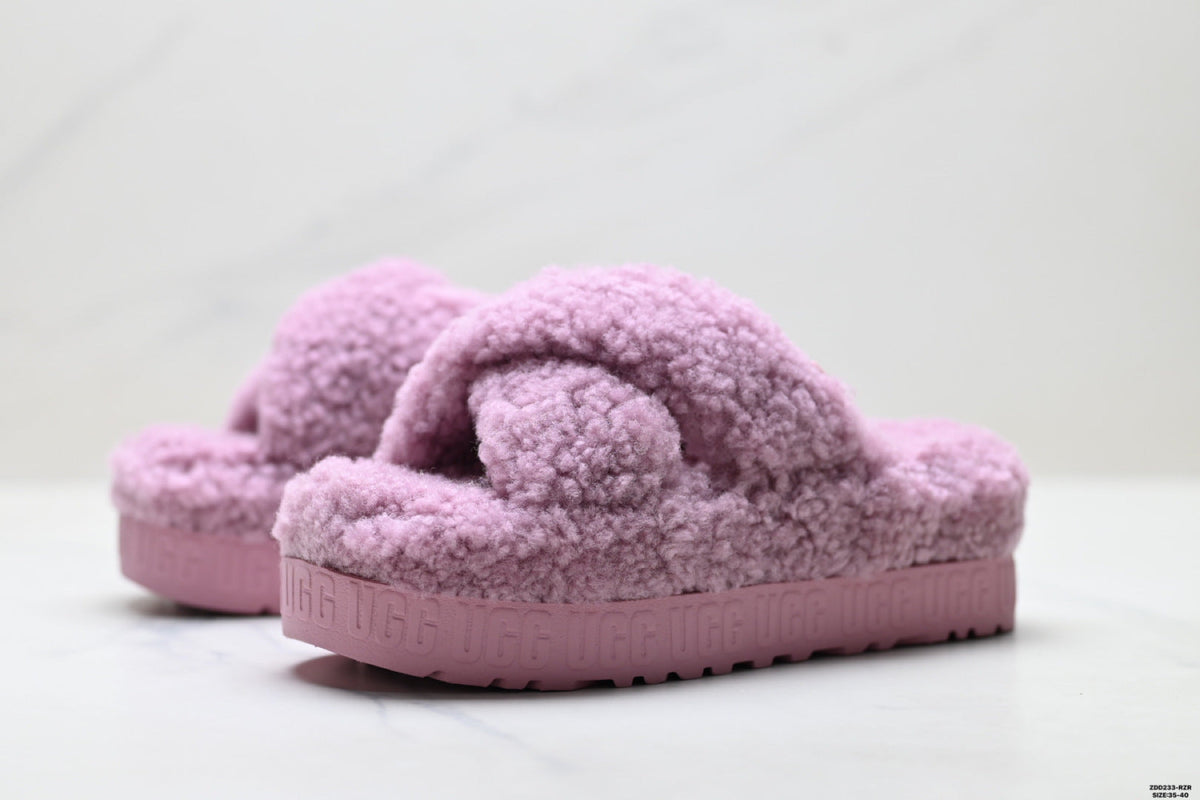 UGG Slipper Evolution Fluffy Platform Slides