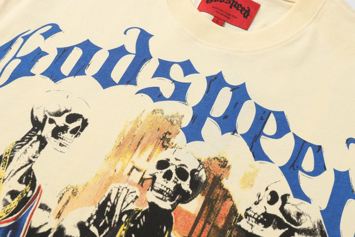 Godspeed Basketball Skeleton Graphic T-Shirt