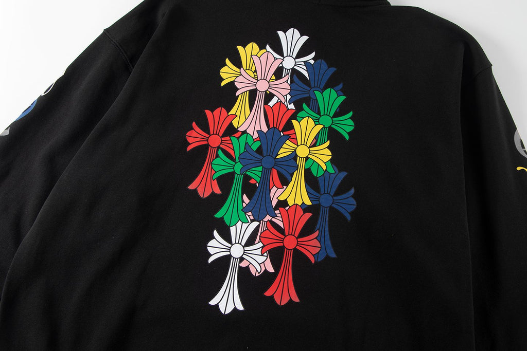 Chrome Hearts Multicolor Cross Graphic Hoodie
