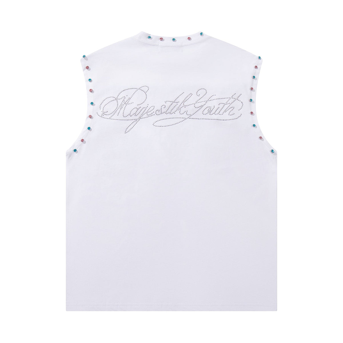 MAJESTIK Horse Rider Rhinestone Sleeveless T-Shirt