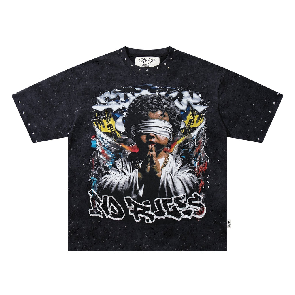 BKYS Revival Rhinestone Portrait Graphic T-Shirt