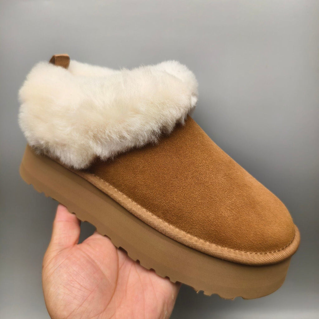 Chestnut Chunky Sole Suede Slip-On Loafers — New Arrival | In Stock