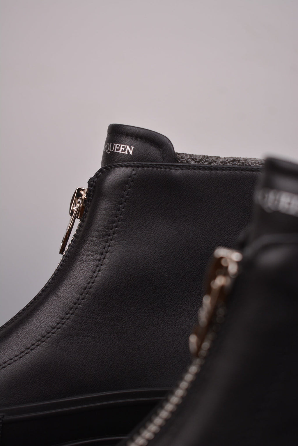 Alexander McQueen Tread Slick Front-Zip Ankle Boots