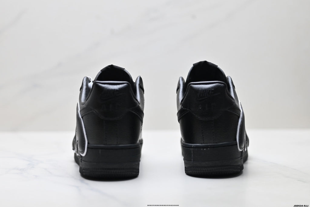 Nike Air Force 1 Low Black Outline Graphic Unisex Sneakers Style 20
