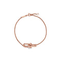 Tiffany Style Horseshoe Cubic Zirconia 18K Gold-Plated Bracelet