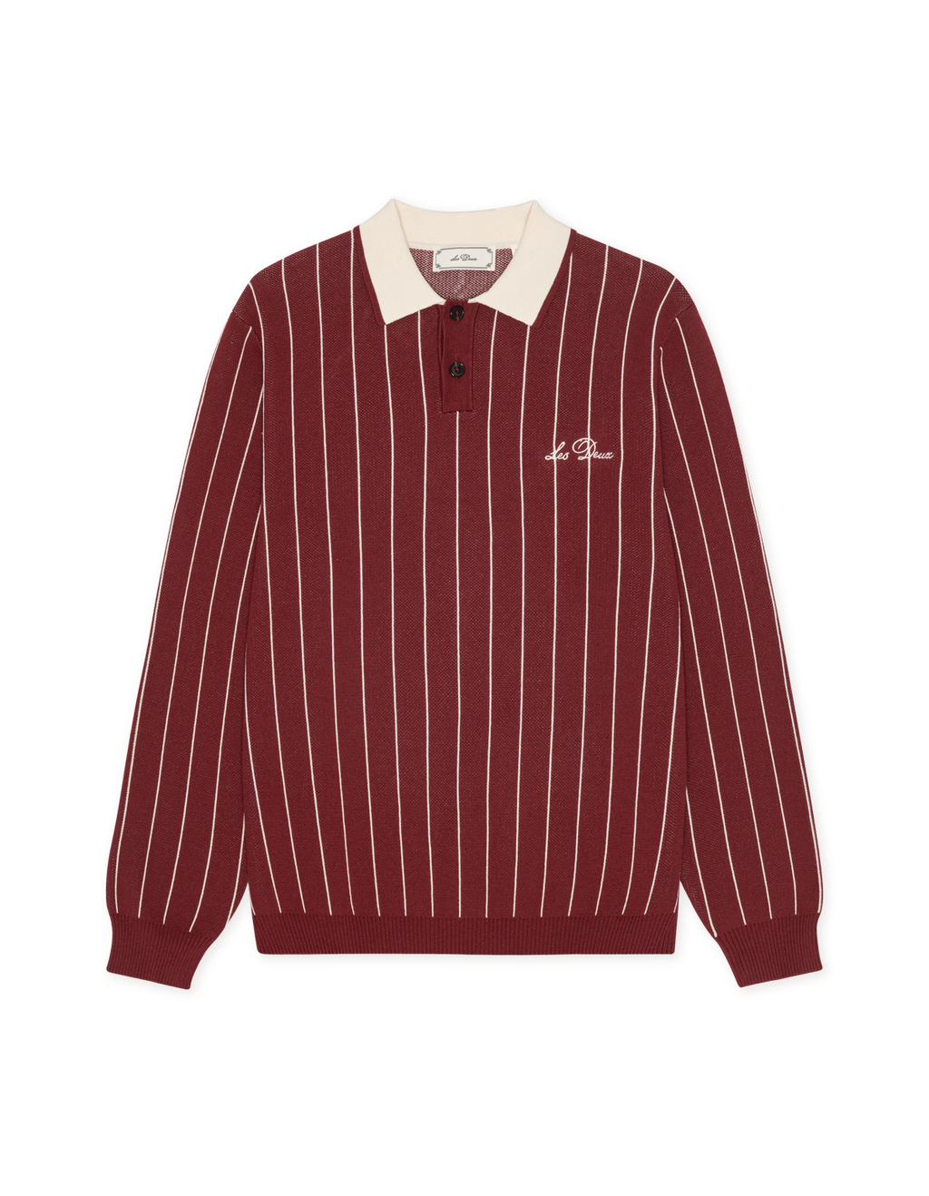 Les Deux Signature Knitted Long Sleeve Polo