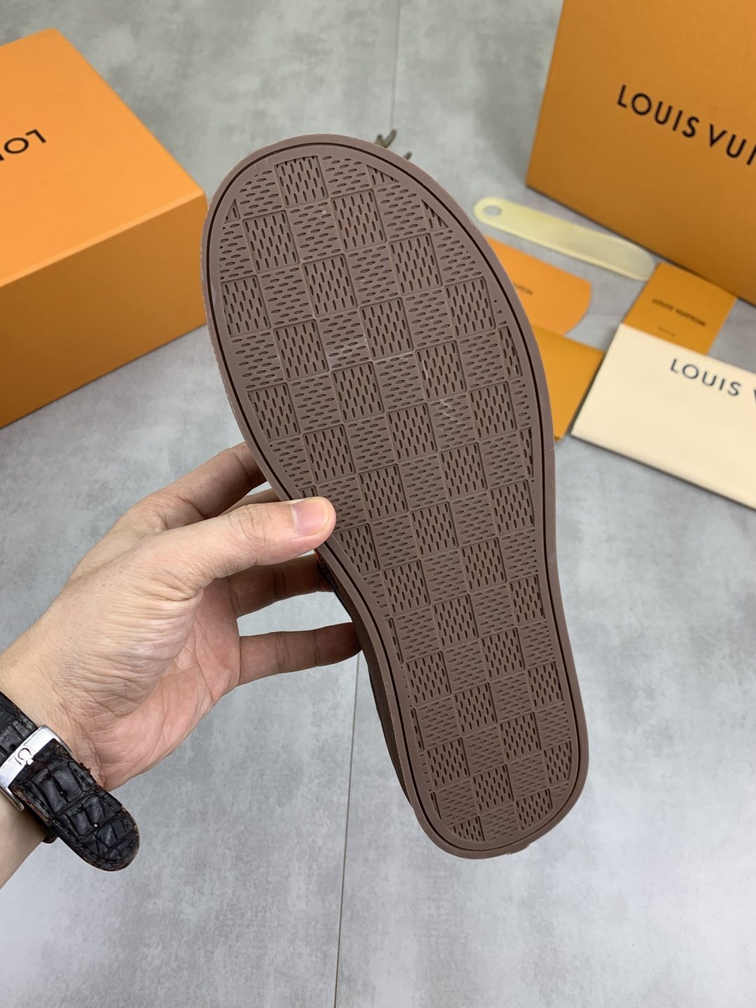 Louis Vuitton Floral Print Slip-On Shoes