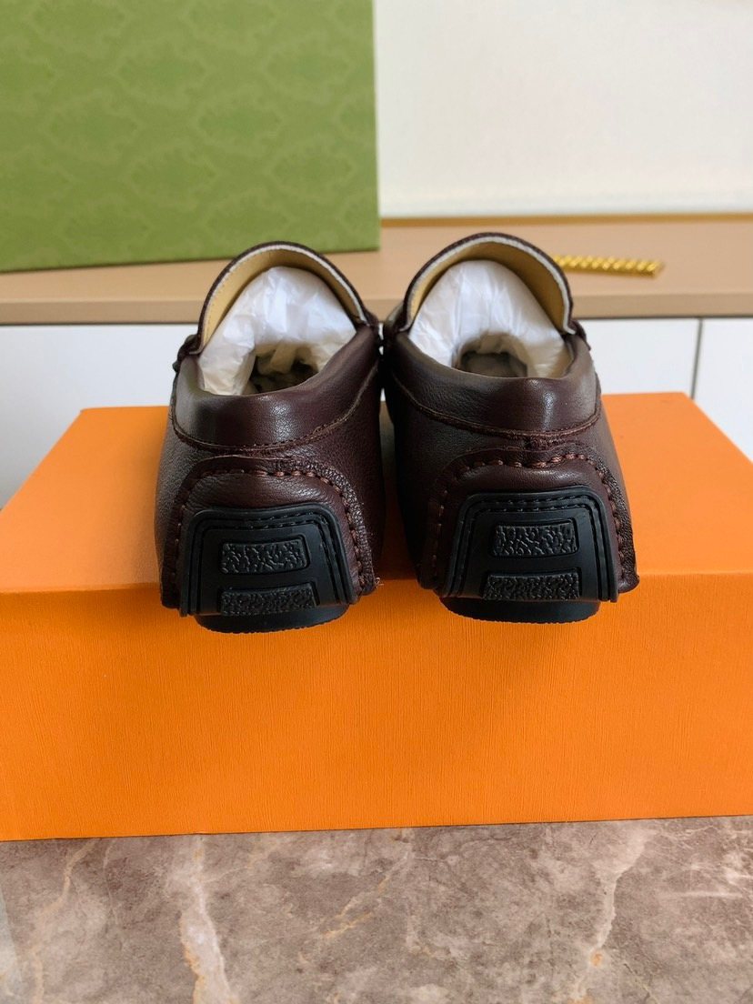 Men's Brown Moc-Toe Slip-On Loafers